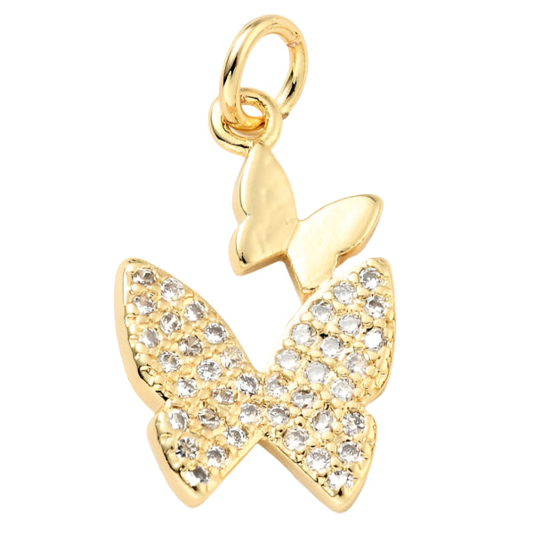 Double Butterfly Charm