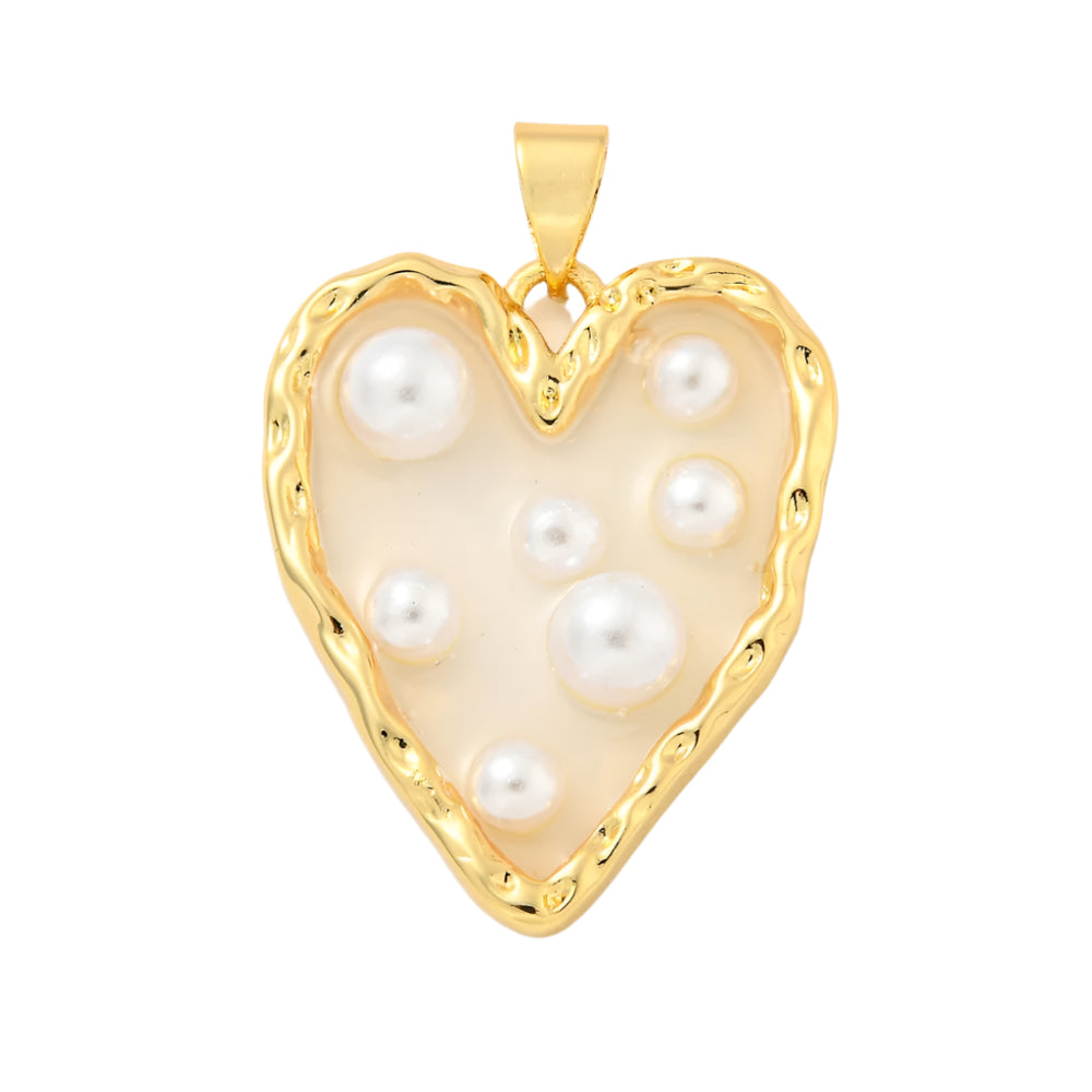 Heart Pearl Charm