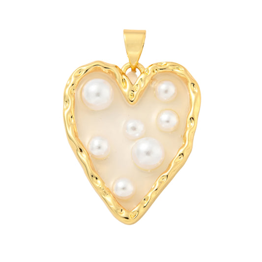 Heart Pearl Charm