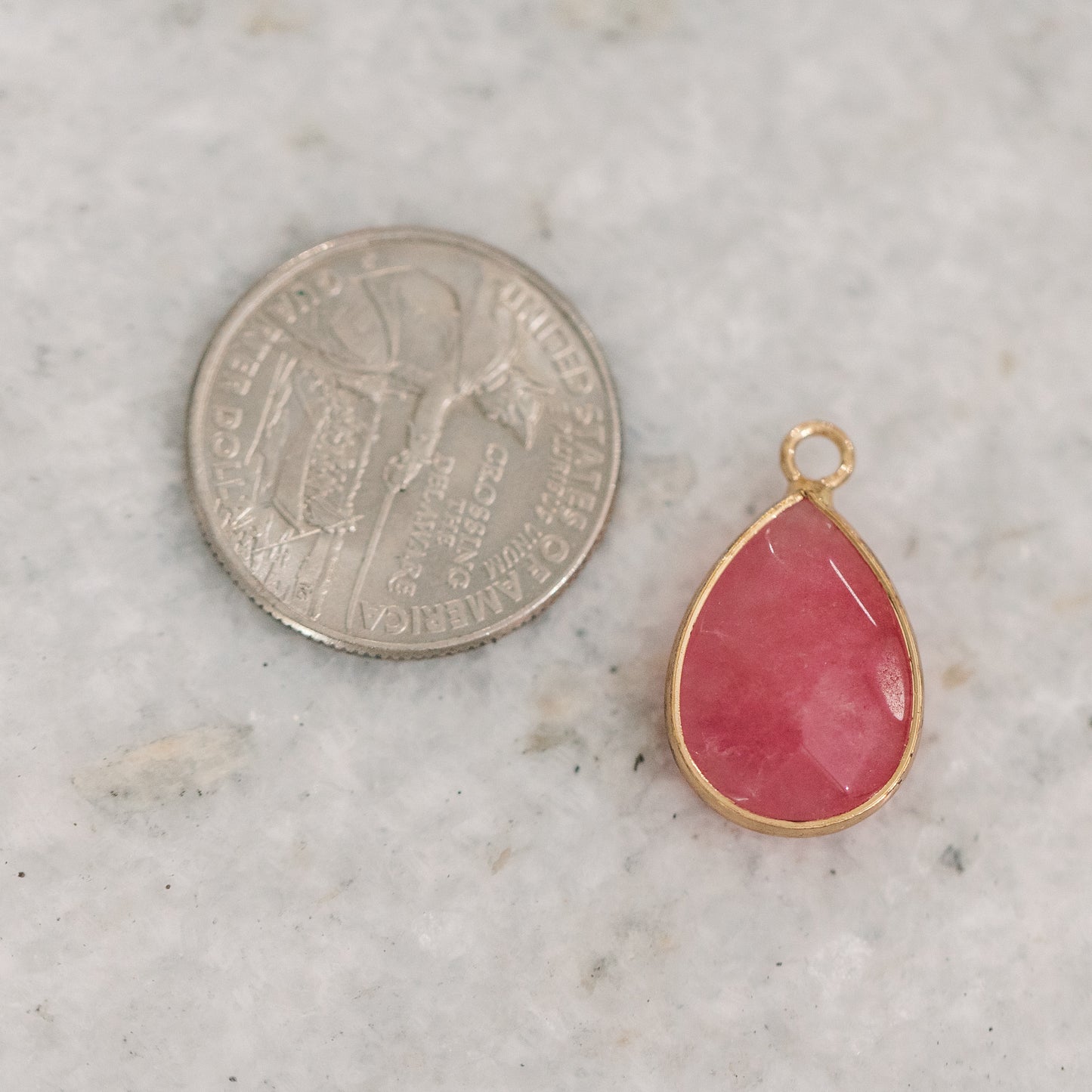 Pendant Pink Stone Charm