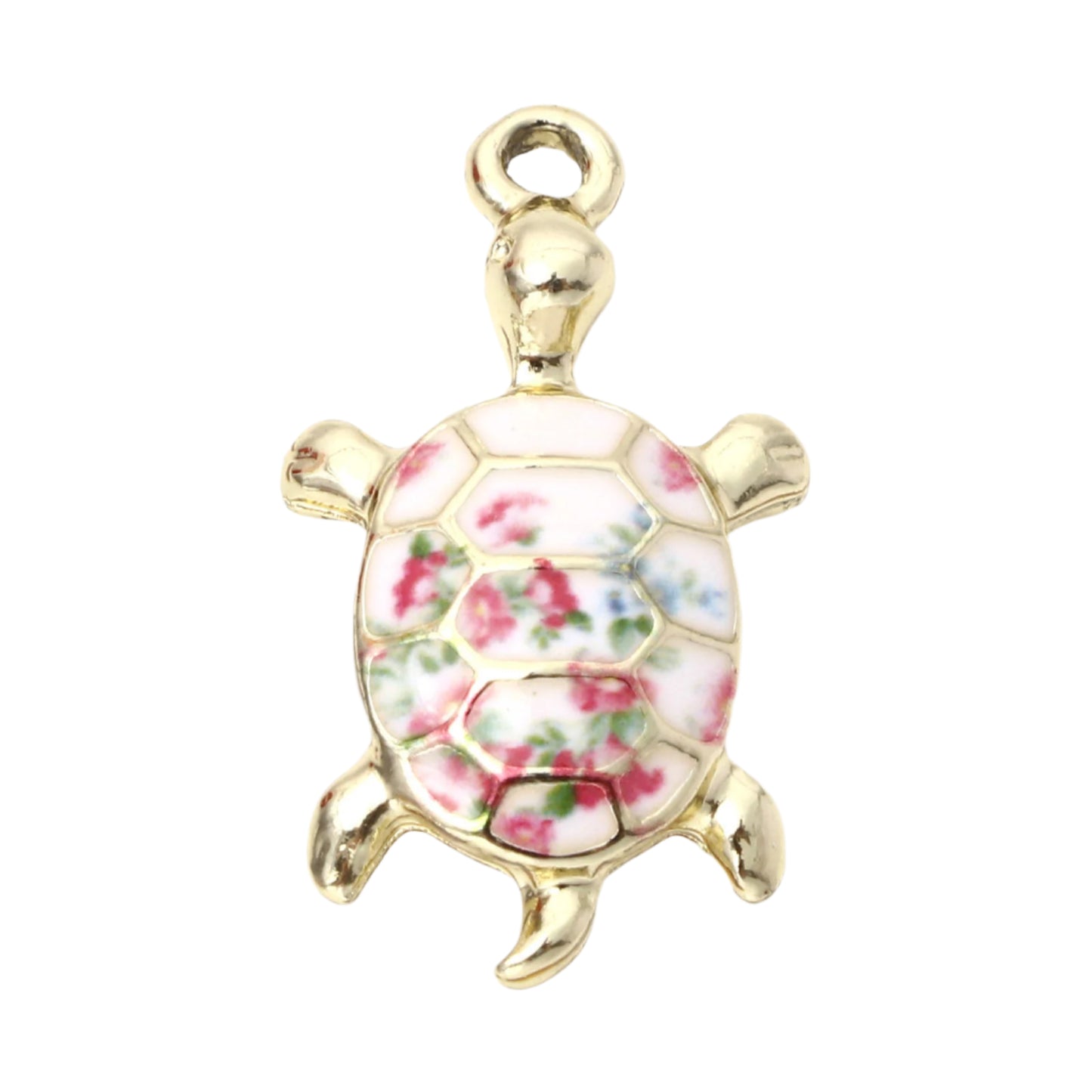 Turtle Floral Charm