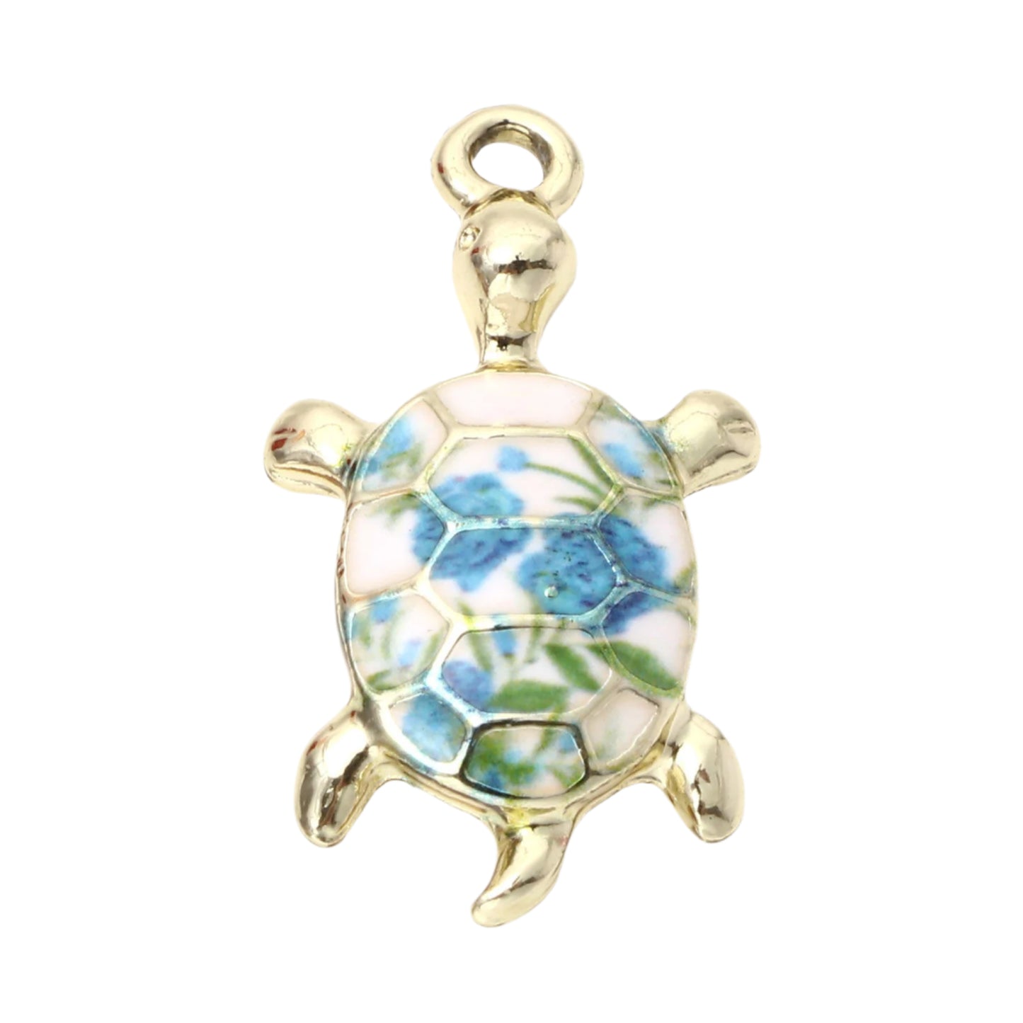 Turtle Floral Charm