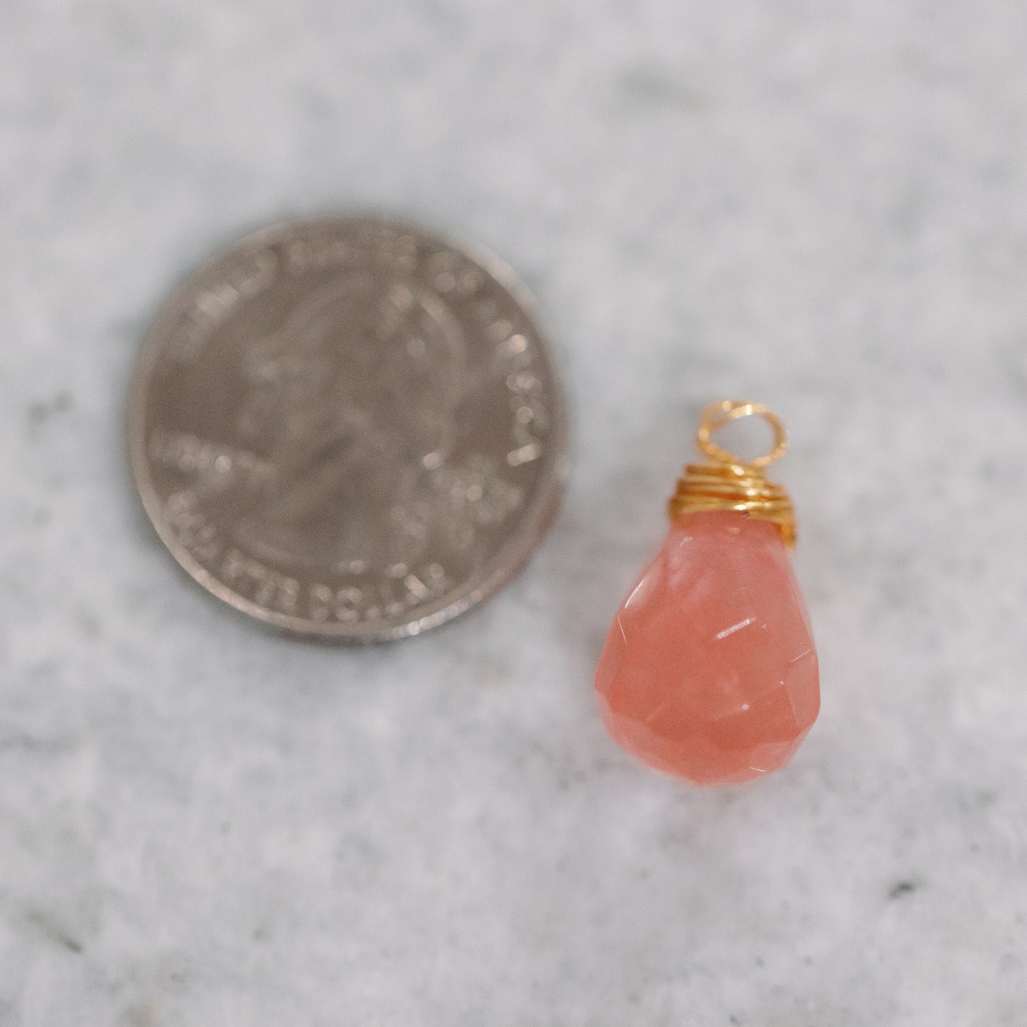 Cherry Quartz Charm