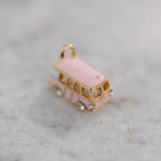 Pink Bus Charm