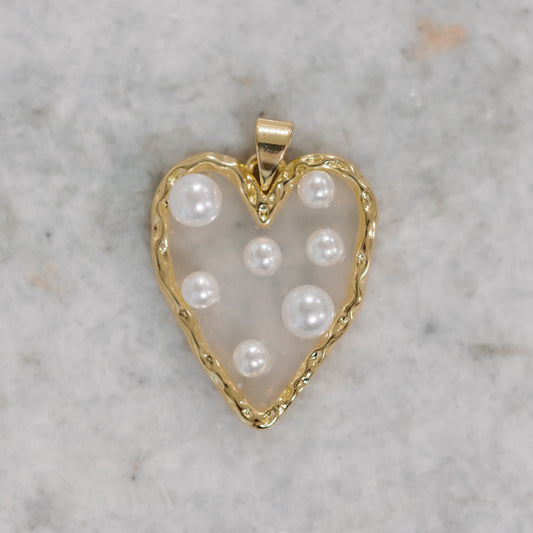 Heart Pearl Charm