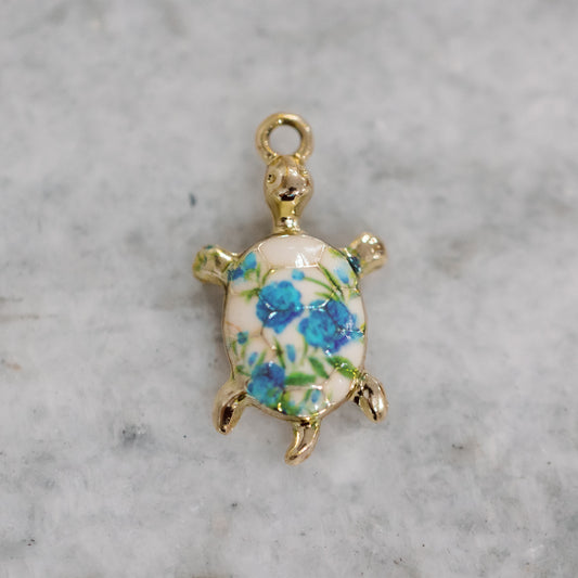 Turtle Floral Charm