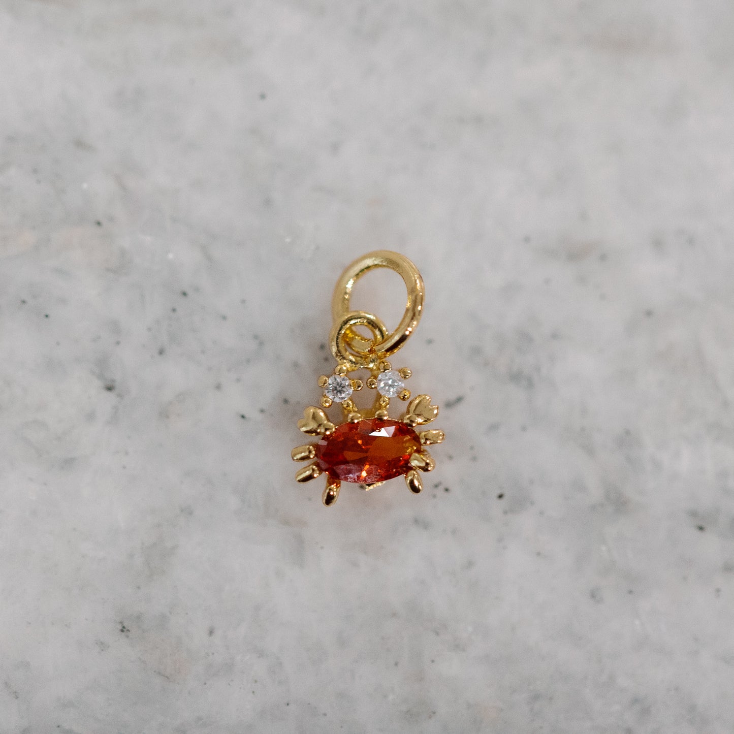 Dainty Red Crab Charm