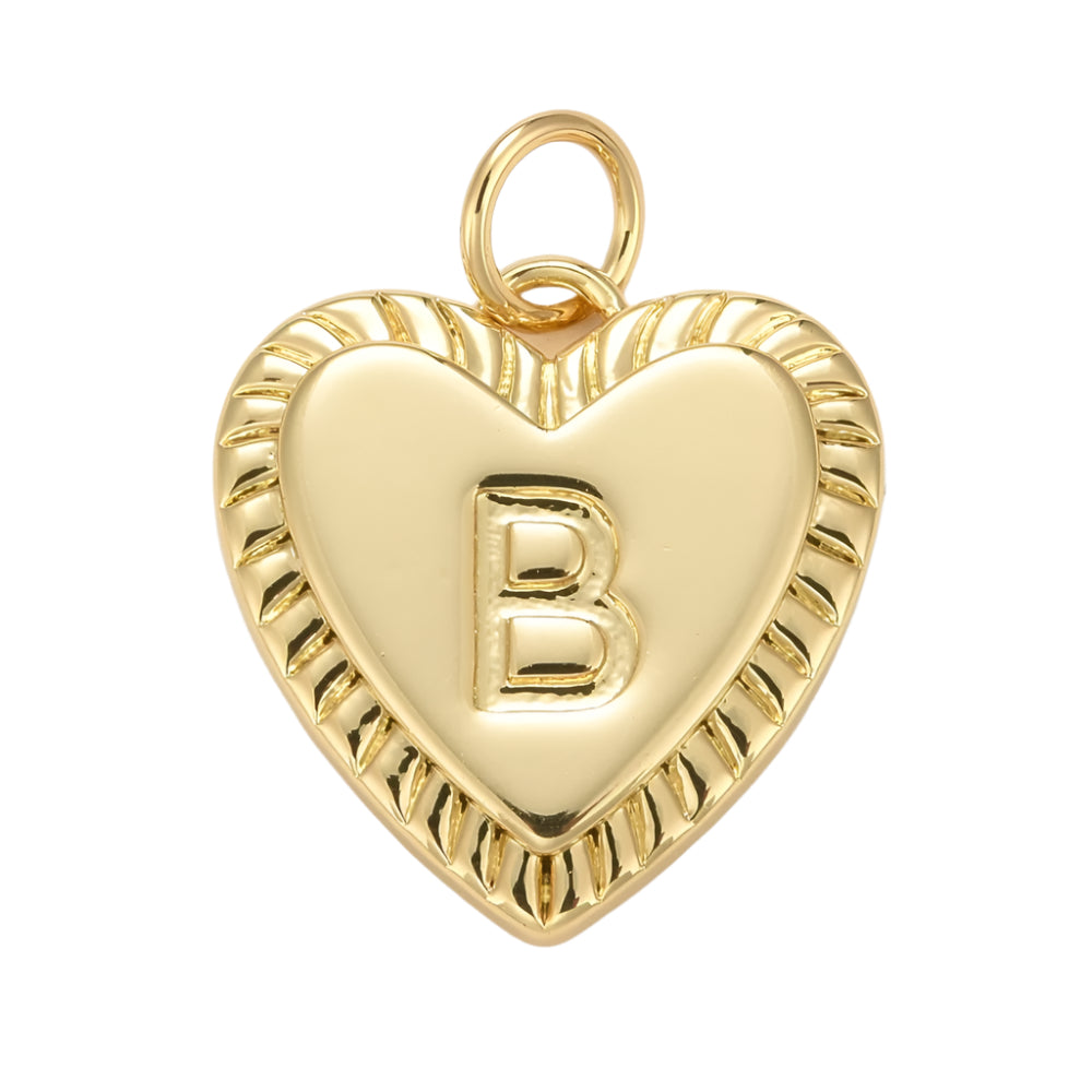 Heart Letter Charm