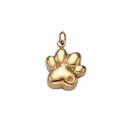 Gold Paw Print Charm