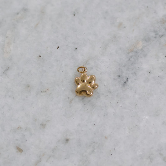 Gold Paw Print Charm